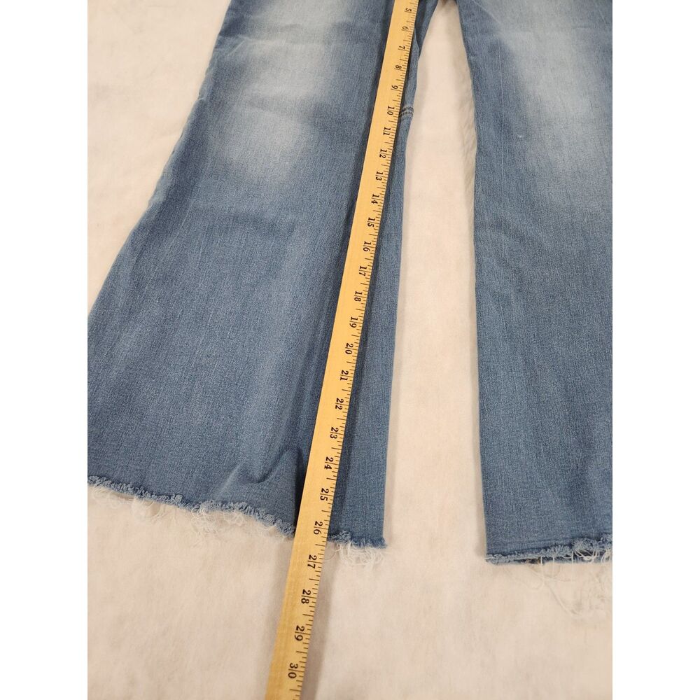 We The Free Womens Jeans Size 30 Flare Cropped Cut Hem Boho Casual Festival - Picture 7 of 8